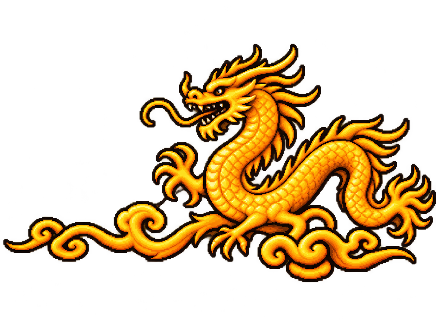Red pixel-art dragon beside the Kumite Champ title